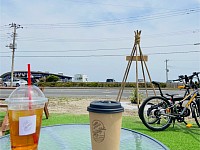 お客様が経営しています、阿字ヶ浦海岸沿いにあるカフェウミノさんへ自転車で行ってきました、景色も味も良くリフレッシュできました。オススメです。
