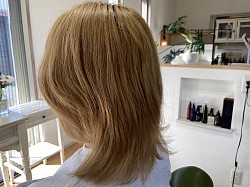 1ヶ月＋7日後。前処理後処理していますので、褪色も少なく手触りも良い、キレイな状態をキープしています。